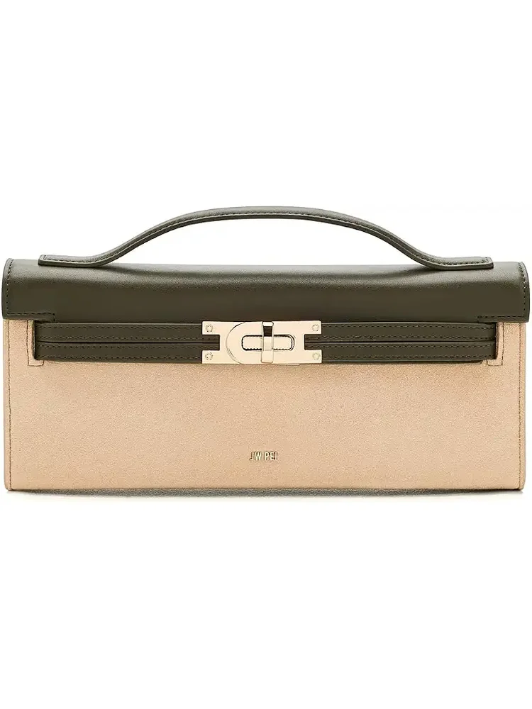 Bria Faux Suede Structured Top Handle Bag