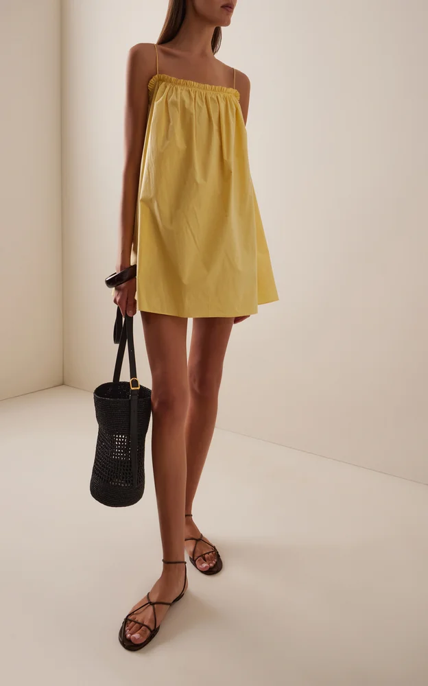 Frill Cotton Mini Cami Dress
