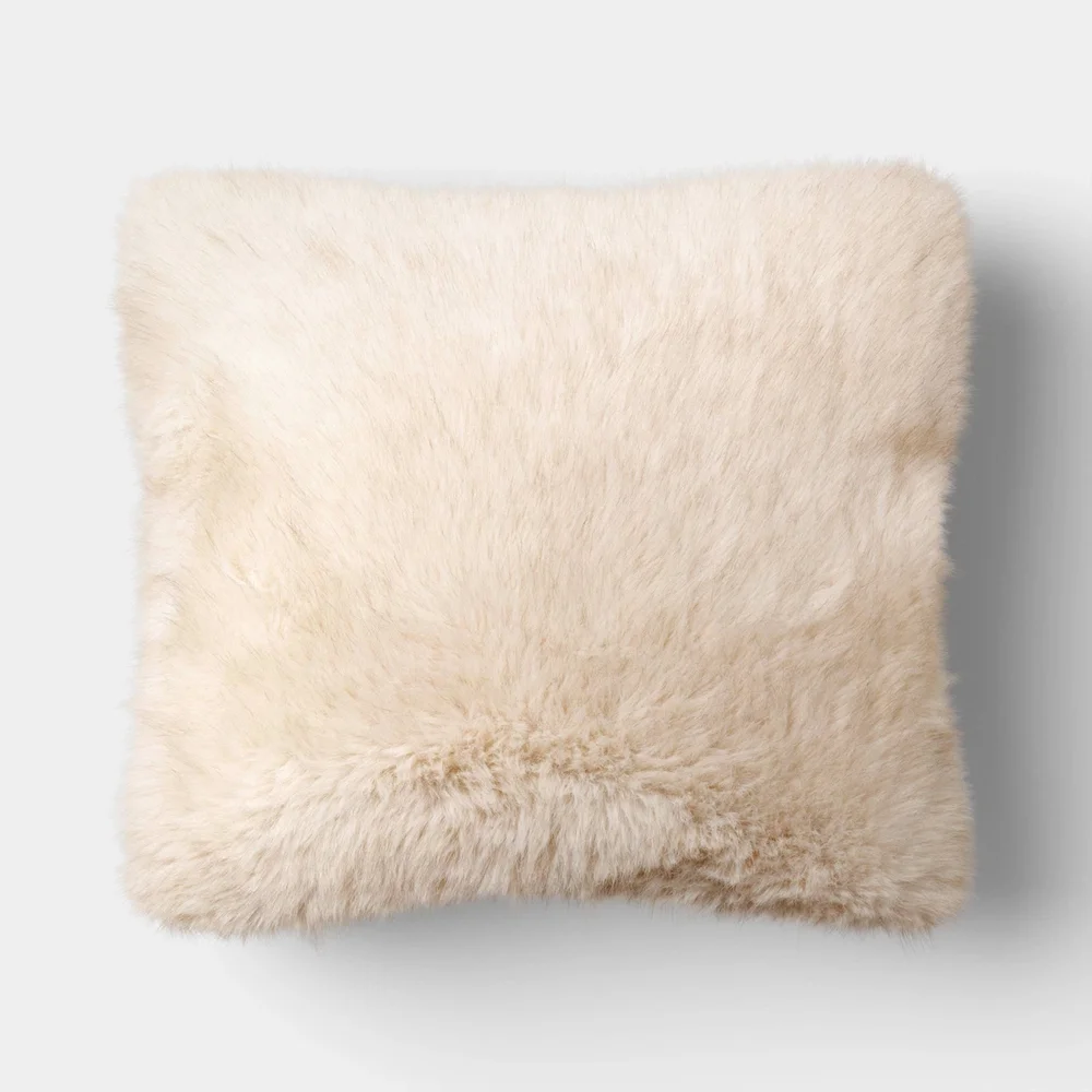 Faux Fur Throw Pillow