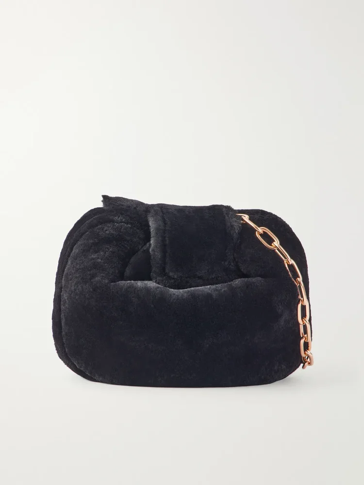 Soft Demi shearling clutch