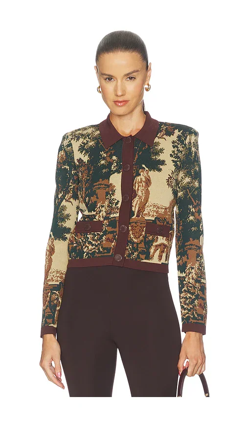 Osiris Jacquard Collared Cardi