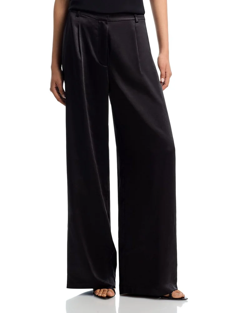 Satin Wide Leg Pants, Exclusive