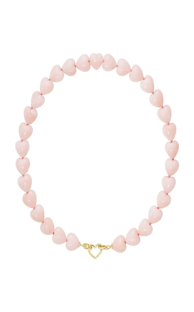 18K Yellow Gold Opal Necklace