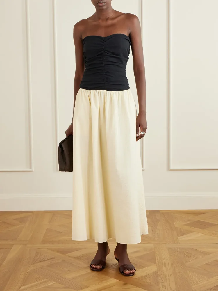 Sant Roc Cotton-Blend Cloqué Midi Dress