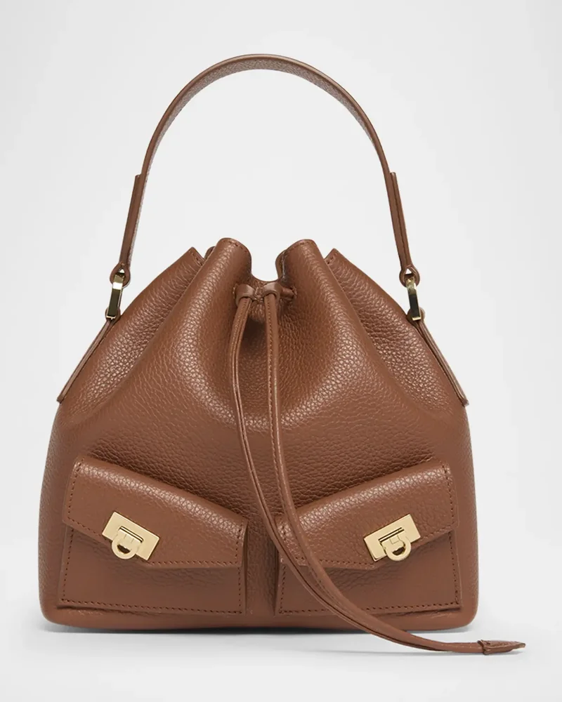 Harley Grainy Leather Bucket Bag