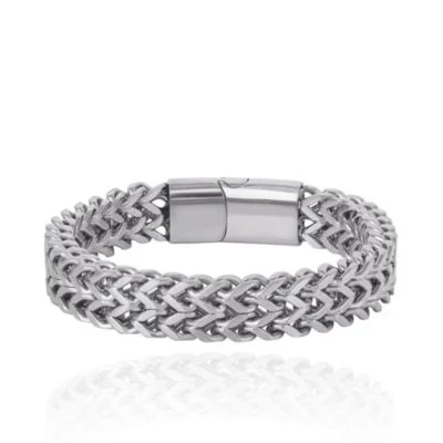 Men's -Tone Woven Chain Bracelet