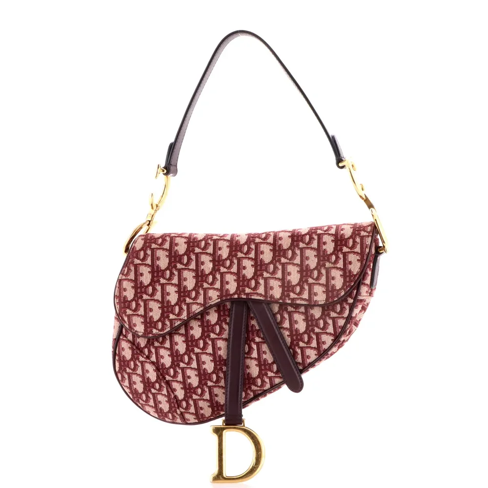 Dior Saddle Handbag Oblique Canvas Medium, Red