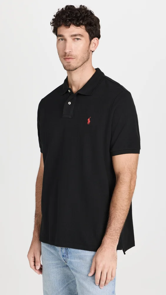 Classic Fit Iconic Mesh Polo (Black)