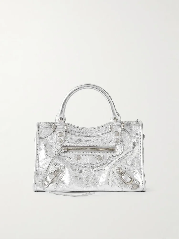 Balenciaga Le City mini metallic leather shoulder bag