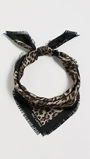 Leopard Silk Twill Scarf