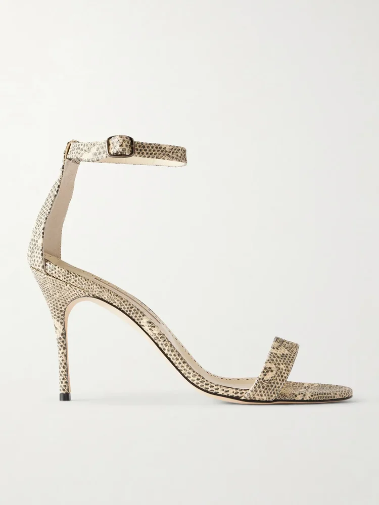 Chaos 90 snake-effect leather sandals