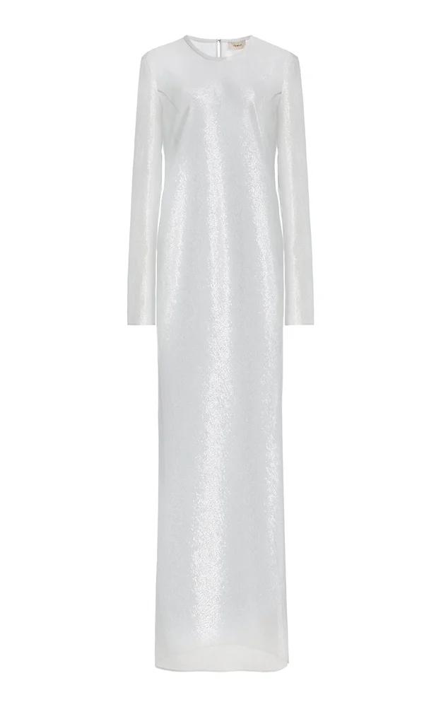 Knuckleduster Metallic Georgette Maxi Dress