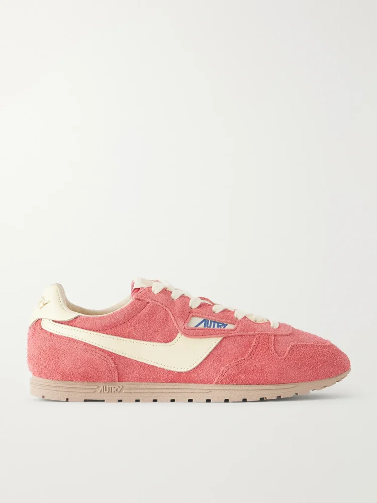 Reelwind Low leather-trimmed suede sneakers