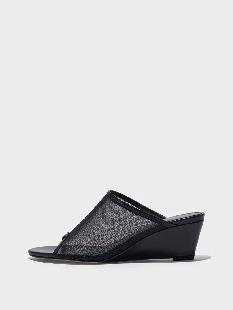 Suzanne Mesh Wedge Sandals