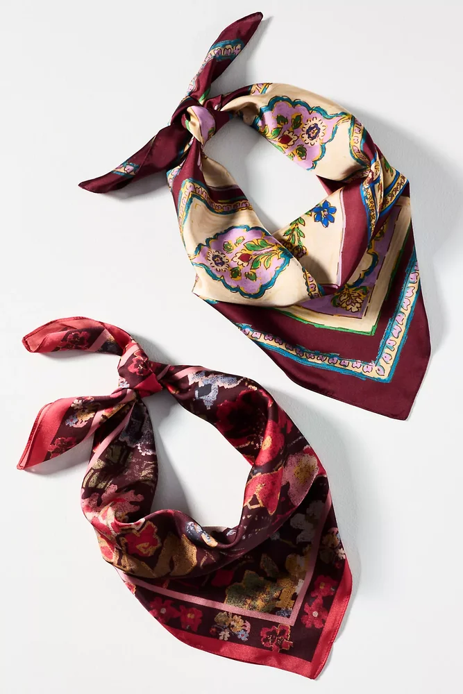 Satin Hair Scarves, Set of 2