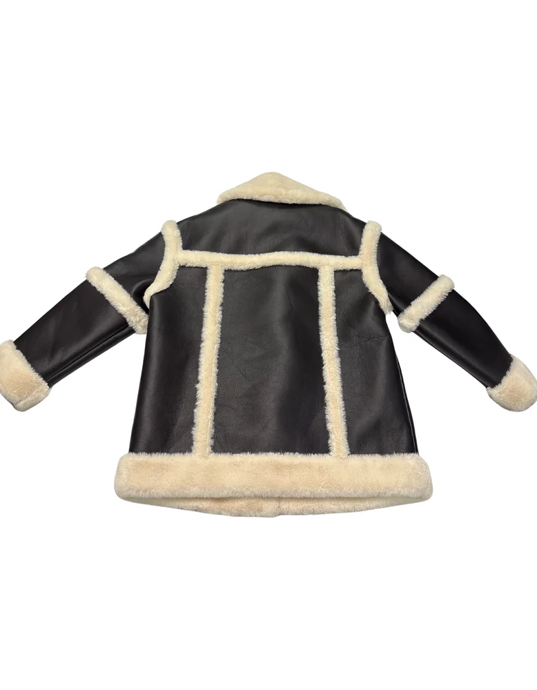 L'Academie - Fur Lined Leather Jacket Oversized - XS