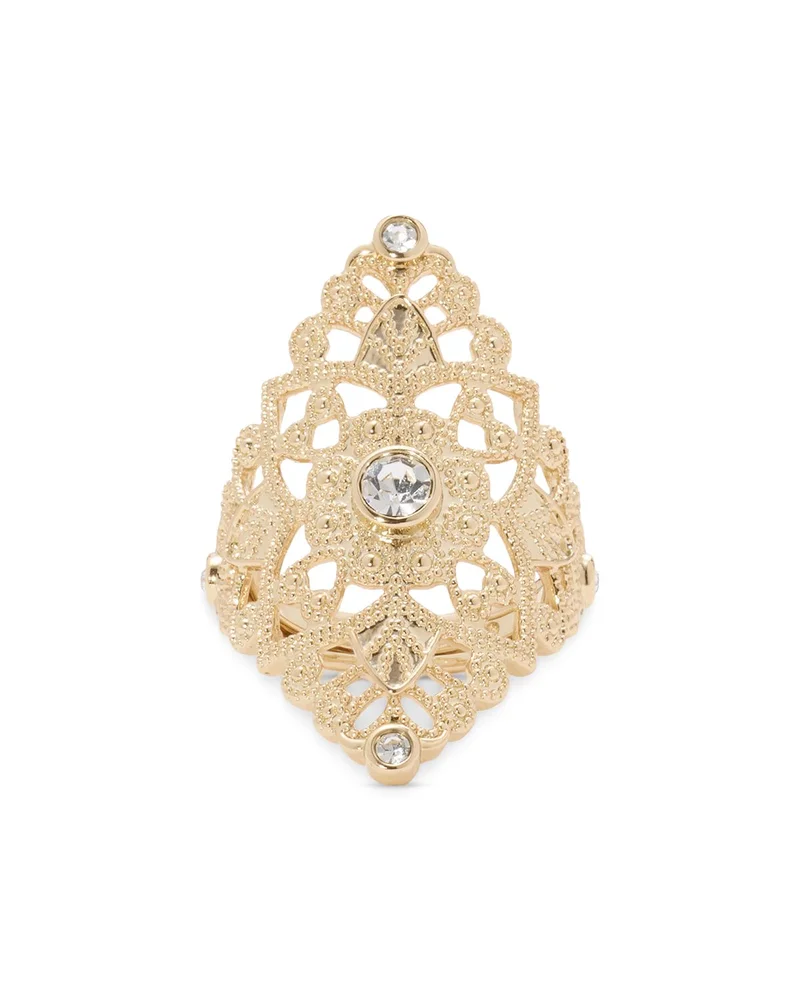 Laya Crystal Filigree Cocktail Ring