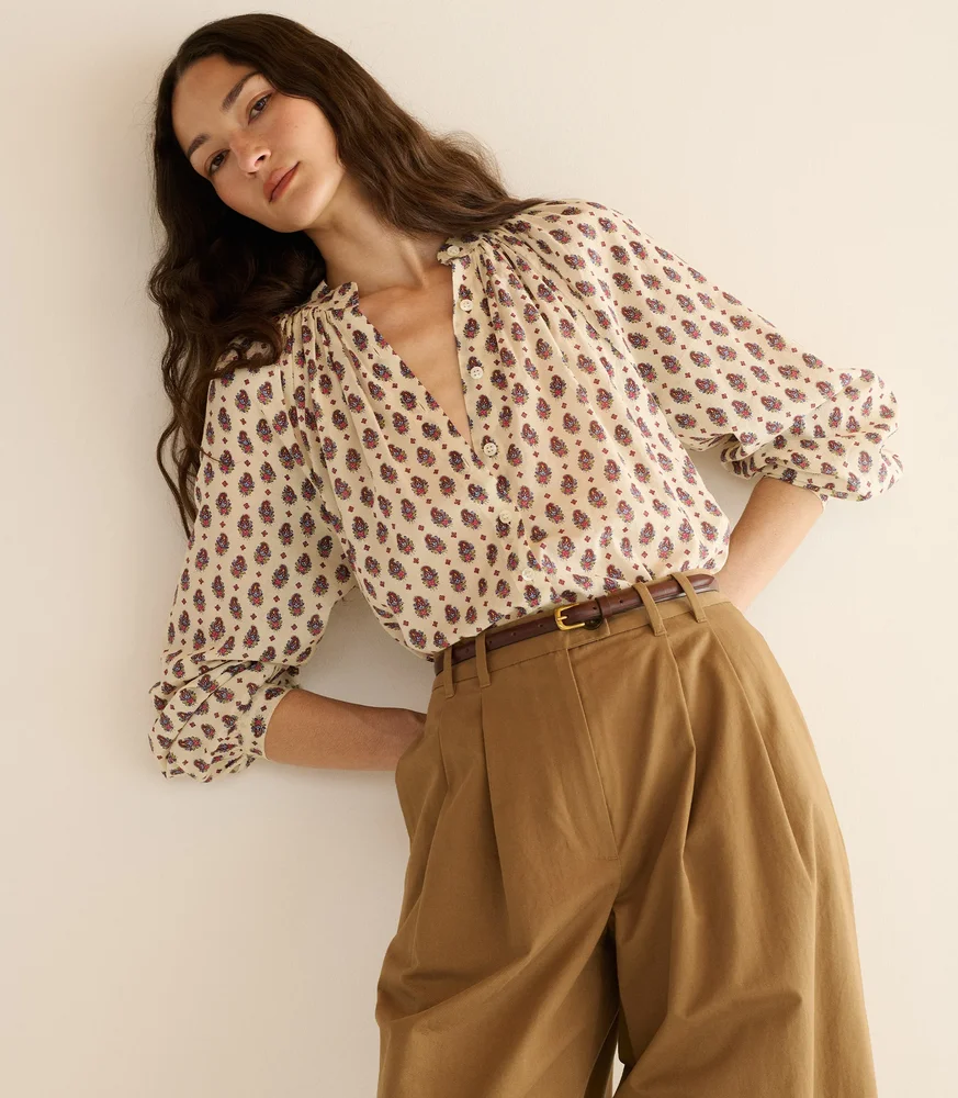 JULIENNE TOP -- PROVENCAL PAISLEY
