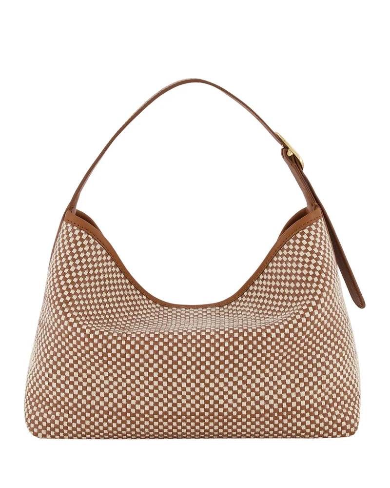 Vivian Small Woven Leather Hobo Bag