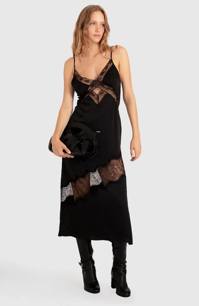 Heavenly Bodies Lace Slip Dress