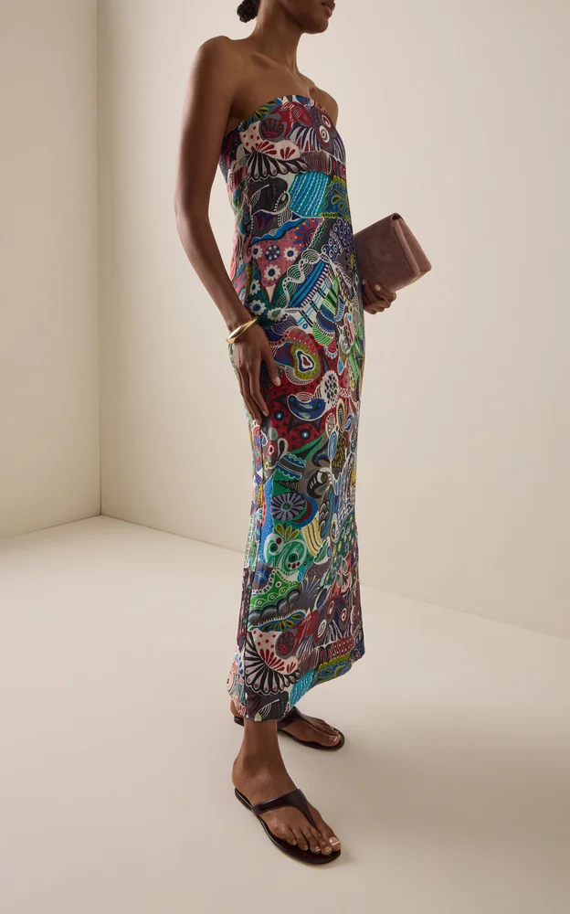 Exclusive Arnulfo Vasquez Linen-Silk Maxi Dress