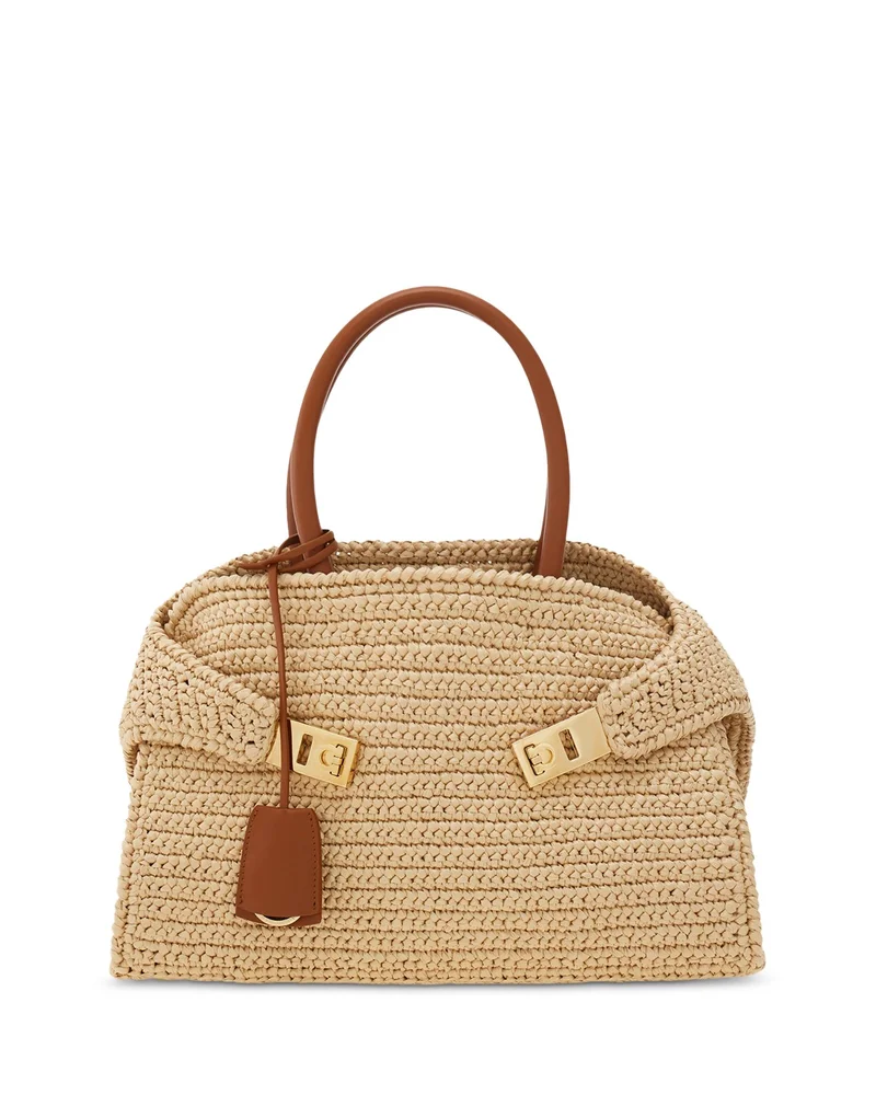 Medium Raffia Hug Handbag