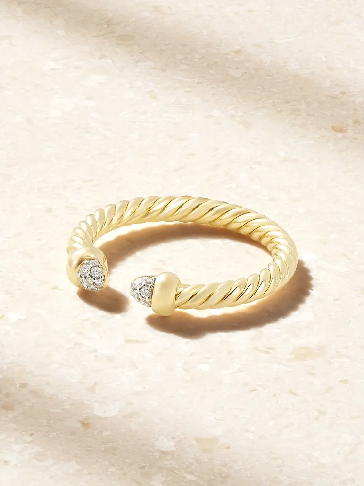 Micro Cablespira® 18-karat gold diamond ring