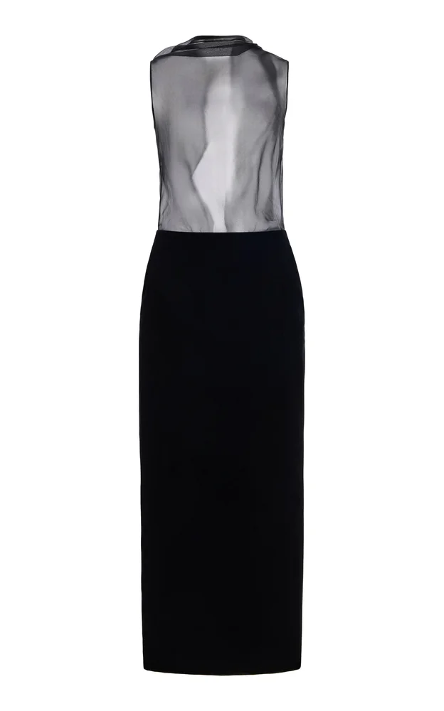 The Delphine Panelled Silk Maxi Dress