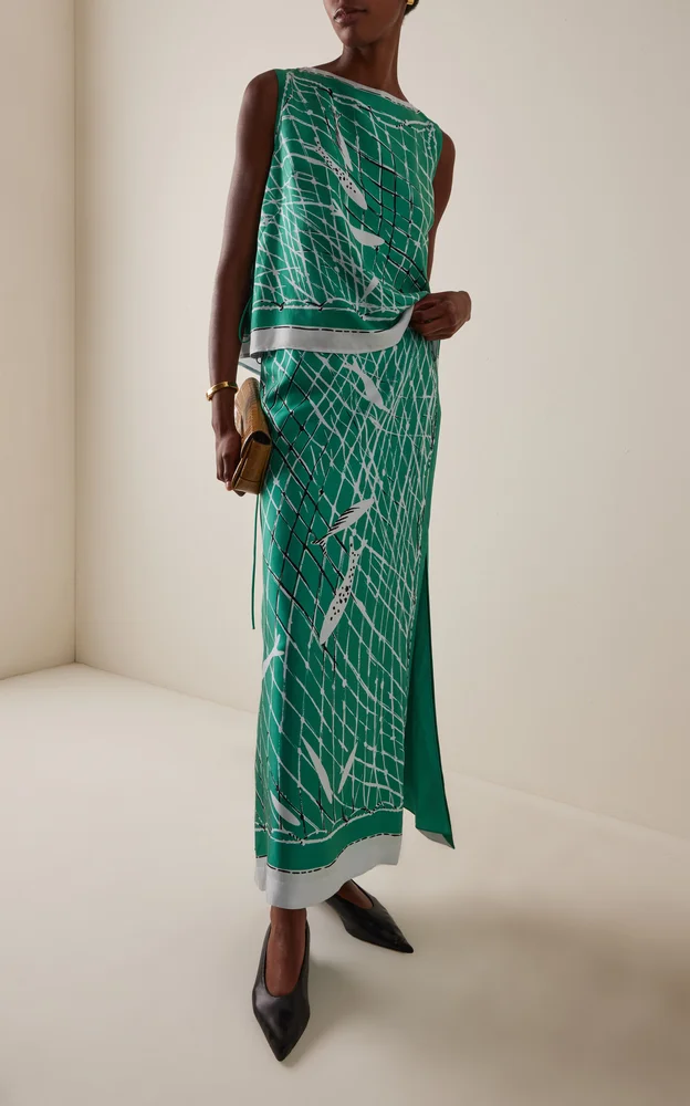 Linnie Silk Maxi Skirt