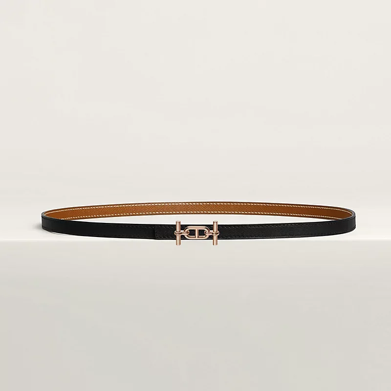 Ancre belt buckle & Reversible leather strap 13 mm