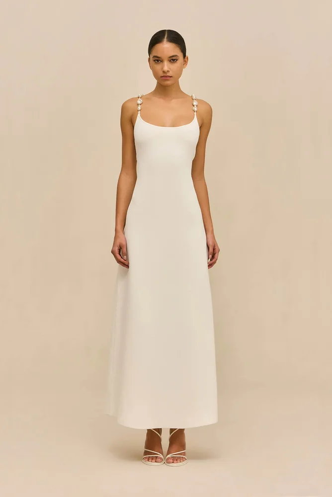 FINLEY KNIT DRESS - OFF WHITE