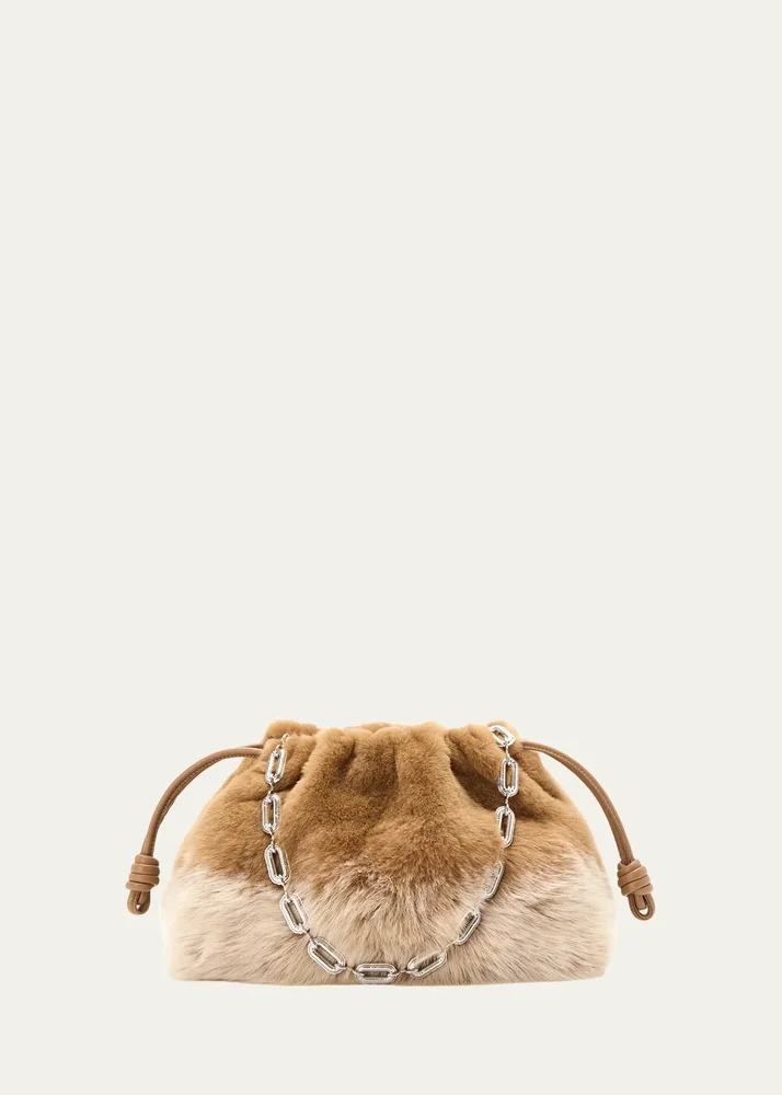 Flamenco Shearling Clutch Bag