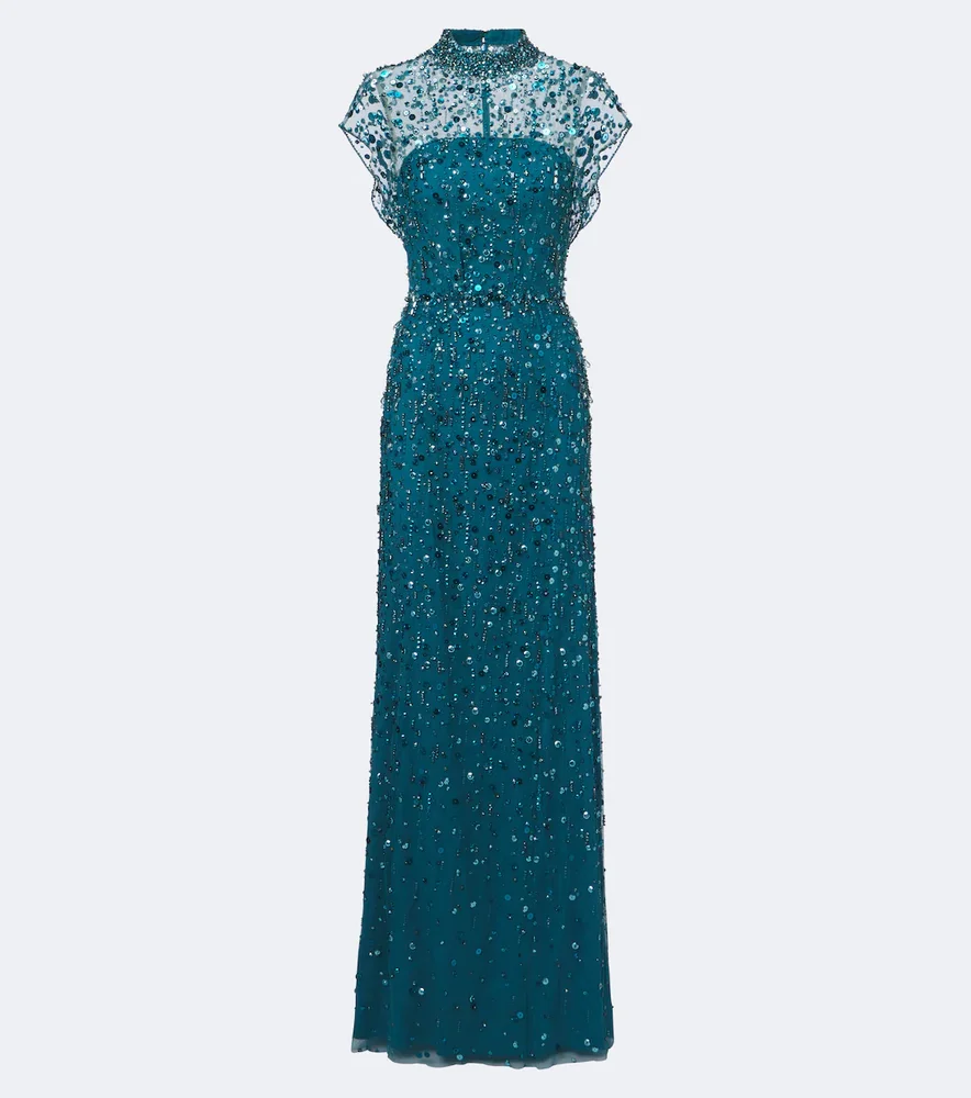 Crystal Drop embellished gown