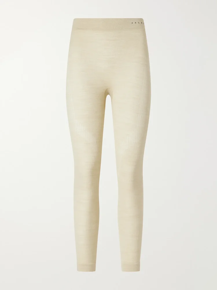 Stretch wool-blend leggings