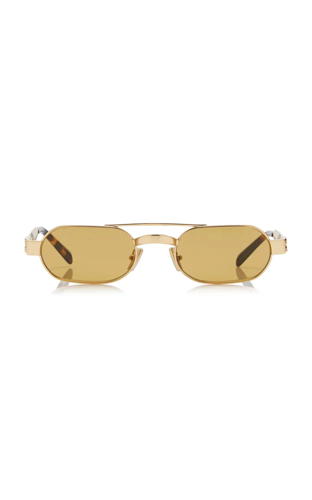 Aviator-Frame Metal Sunglasses