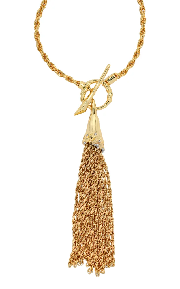 14K Gold-Plated Crystal Necklace