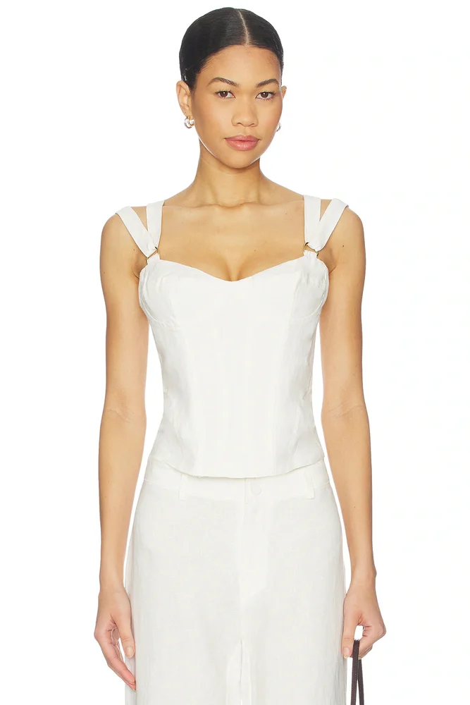 Serafina Linen Corset Top