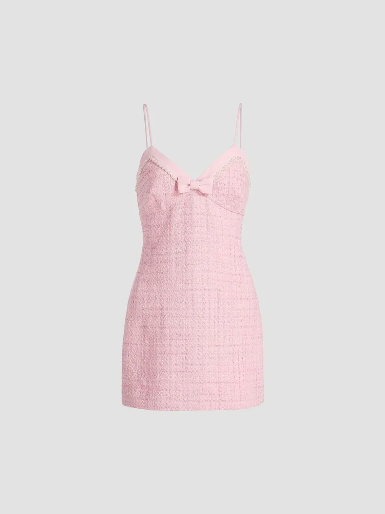 Florencio Cotton-Blend Tweed Shift Minidress