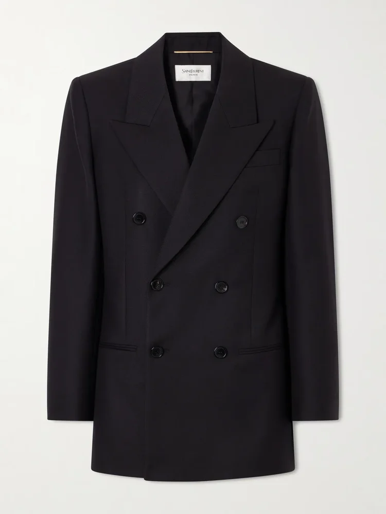 Double-breasted wool blazer