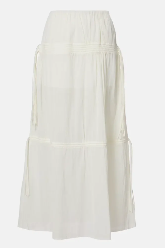 Drawstring Skirt White