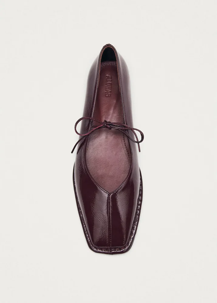Sway Burgundy Leather Ballet Flats