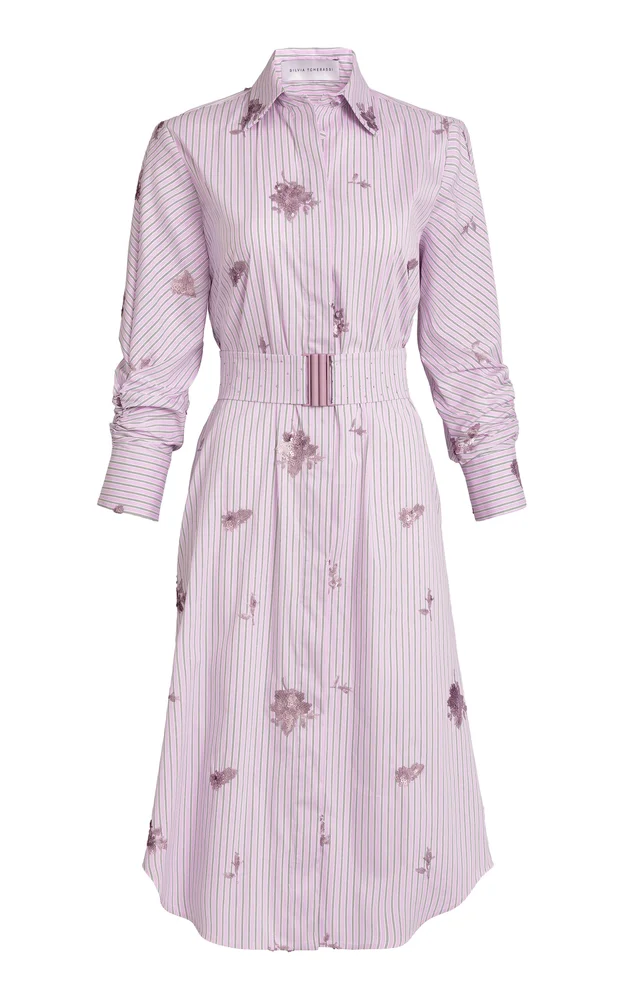 Kendi Cotton-Blend Midi Dress