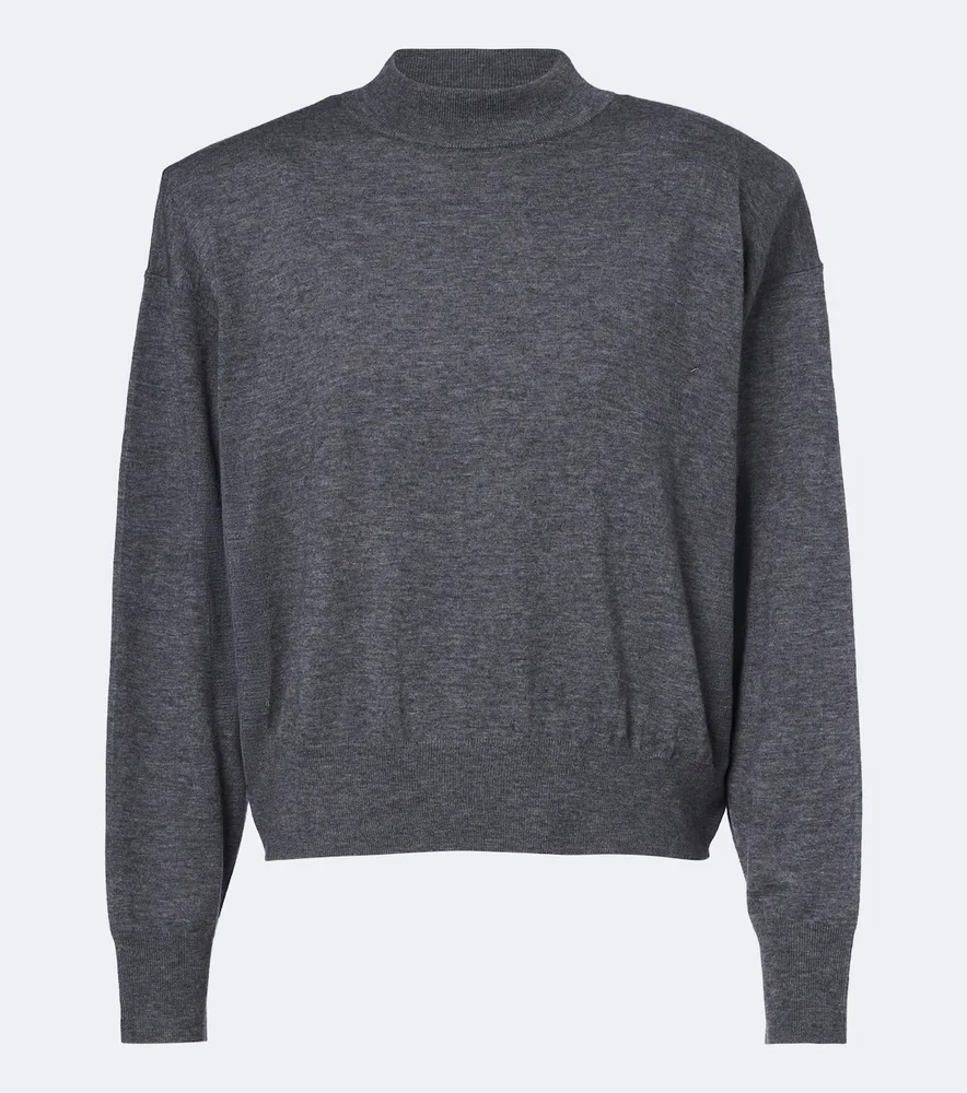 Rue wool-blend mockneck sweater