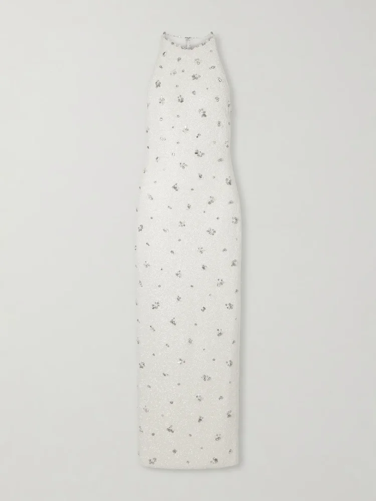 diamond embellished tulle gown