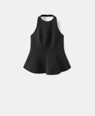 Women's Halter Neck Peplum Top