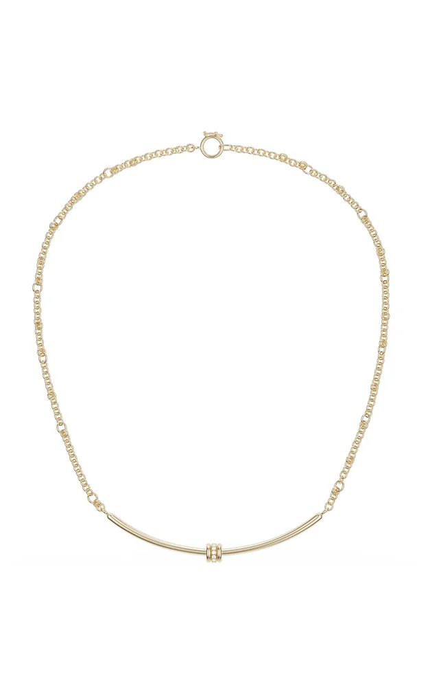 Gravity 18K Yellow Gold Diamond Necklace