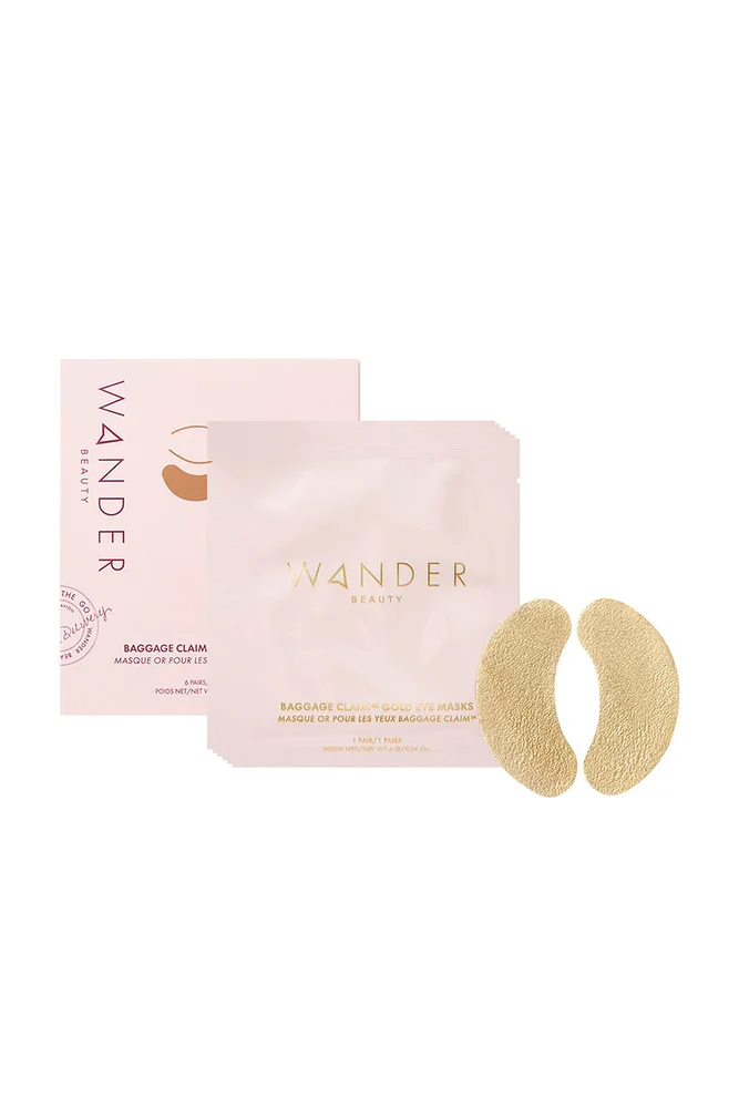 Baggage Claim Gold Eye Mask 6 Pack