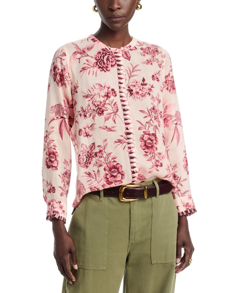 Yves Ruffle Cuff Blouse