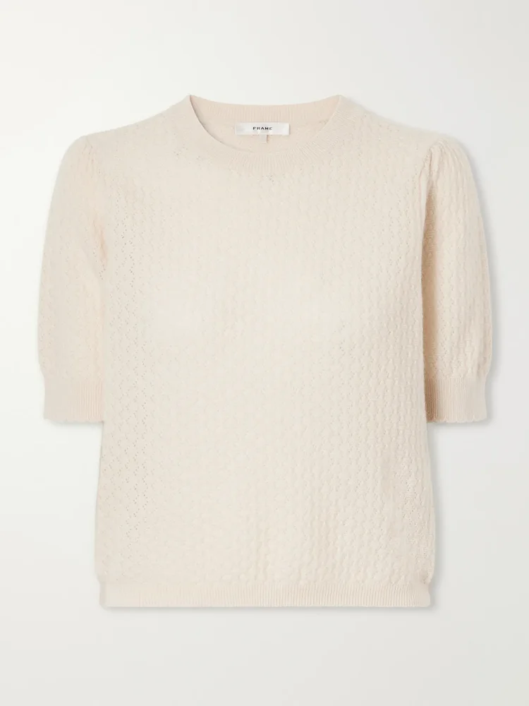 The Gathered Honeycomb cashmere sweater