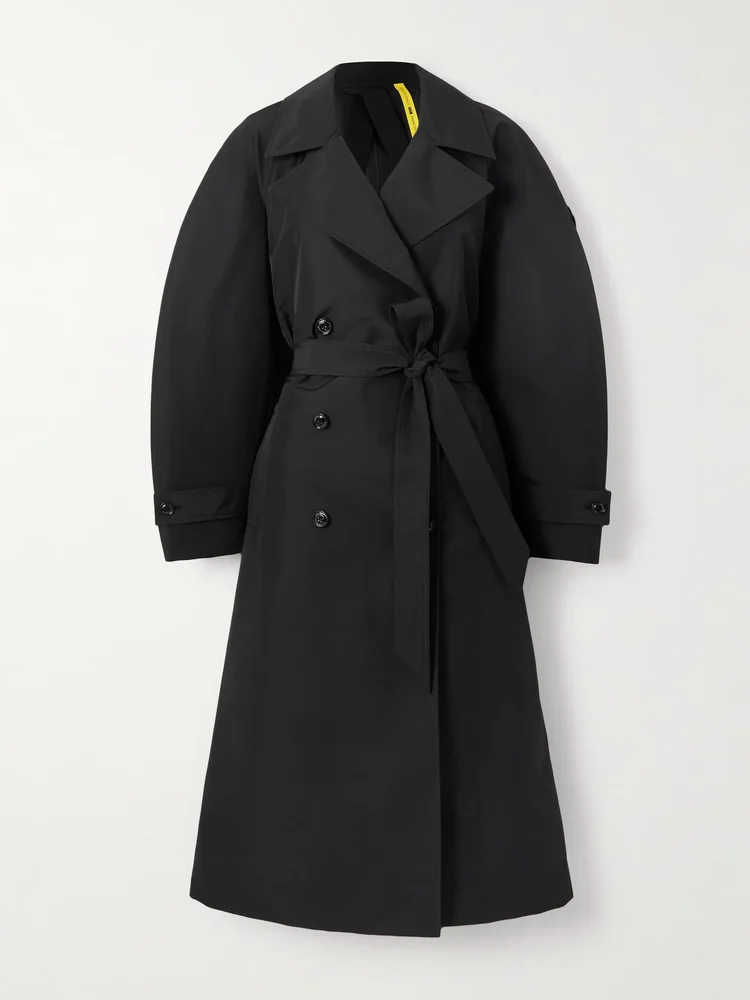 + Edward Enninful Zake belted double-breasted shell trench coat